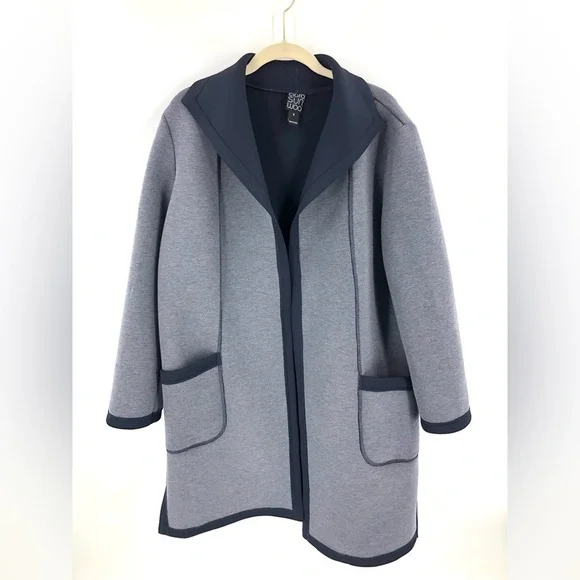 Clara Sun Woo Neoprene Jacket Coat Womens Medium Minimalist Old Money Coatigan - Picture 7 of 7